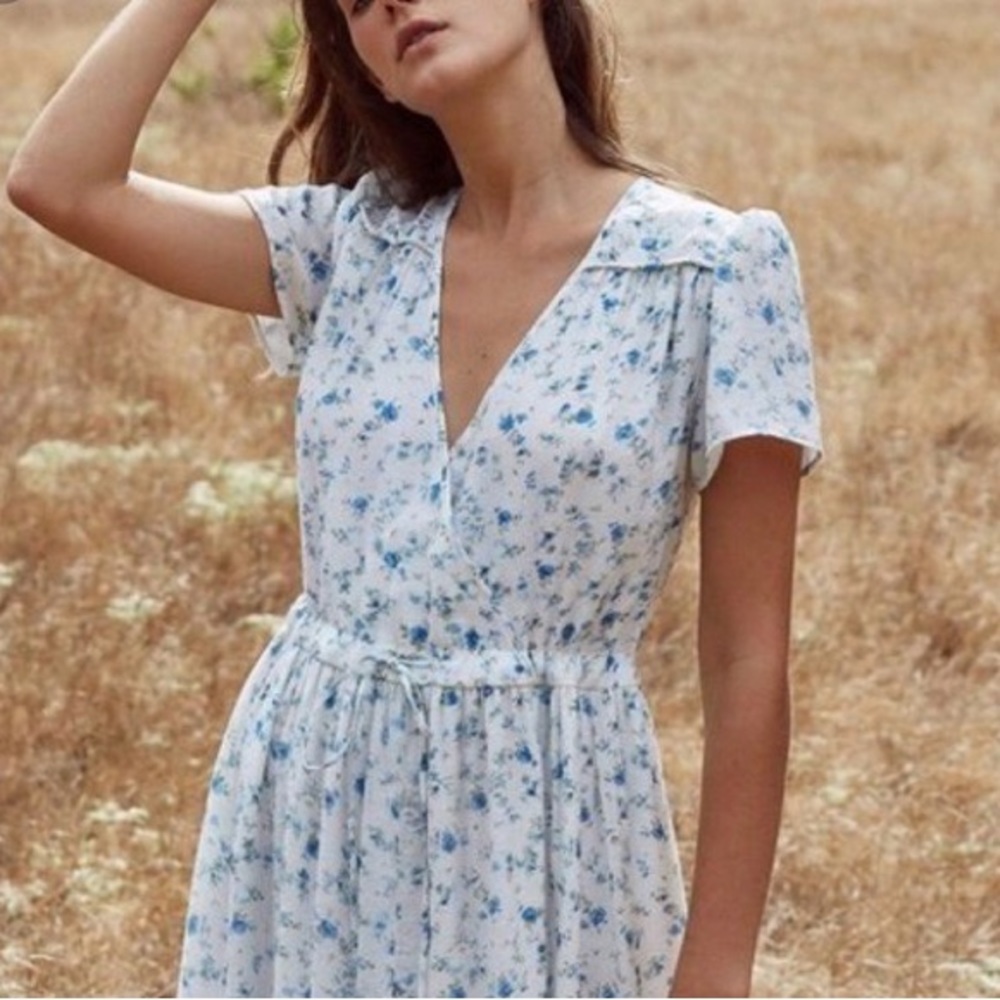 Christy dawn original dawn dress blue ditsy floral